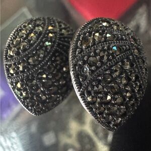 Sterling marcasite Earrings - Unbranded